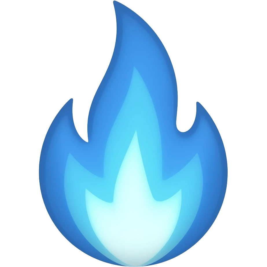 Blue flame emoji