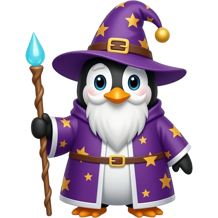 Penguin Wizard emoji