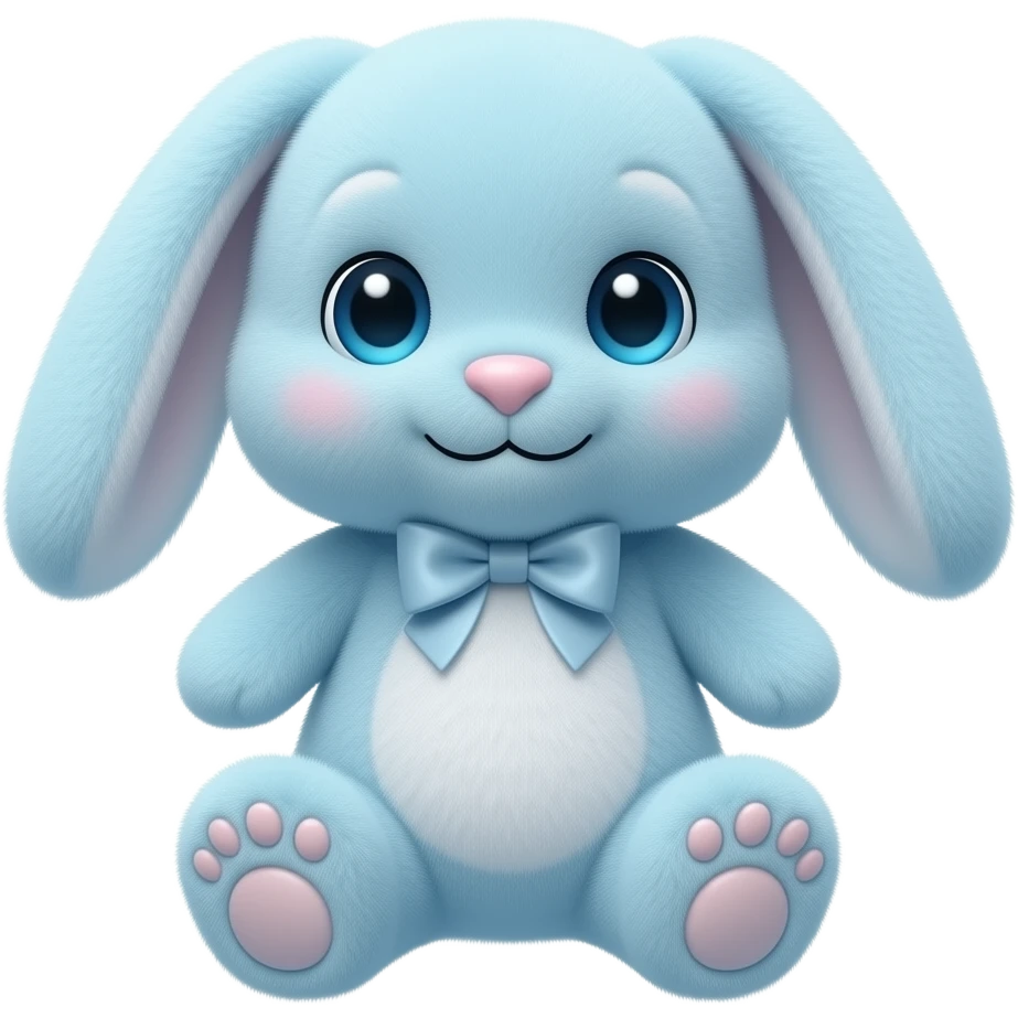 Light blue starry light blue magical bunny jellycat emoji