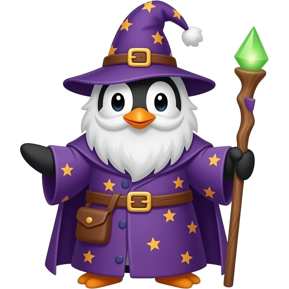 Penguin Wizard emoji
