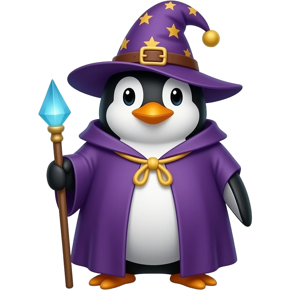 Penguin Wizard emoji