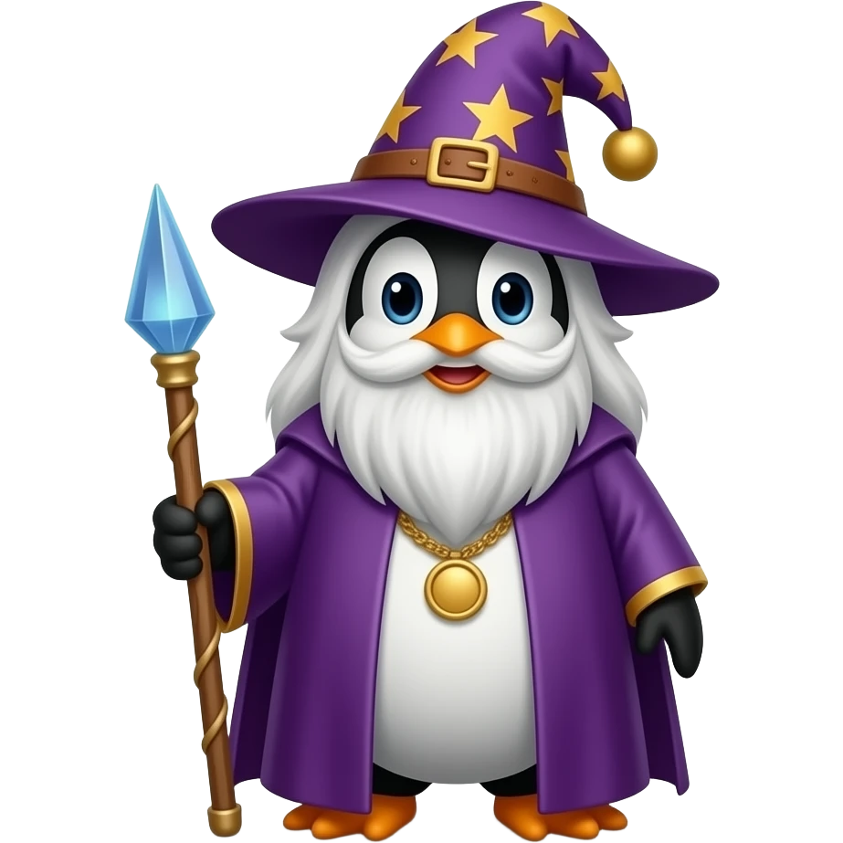 Penguin Wizard emoji