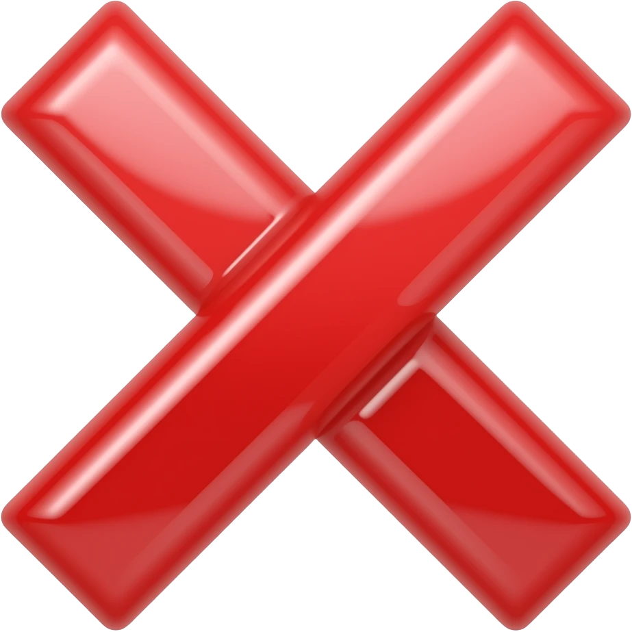 ❌ emoji
