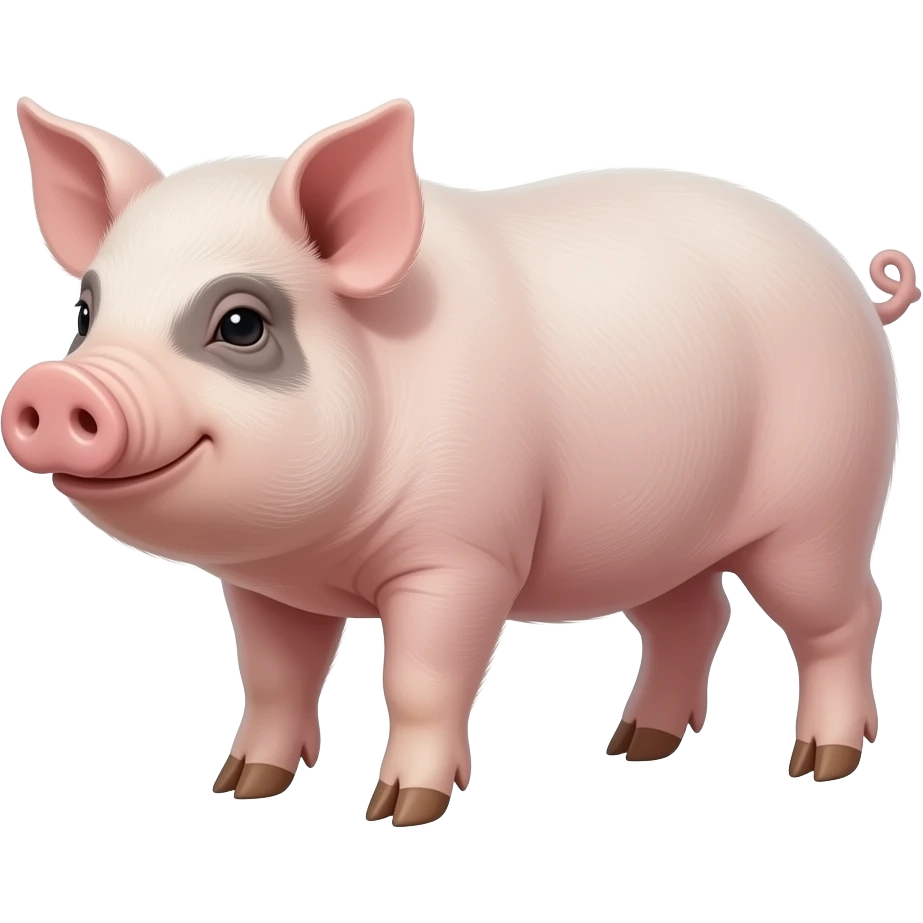 Chinese Zodiac, Realistic Pig, highly detailed, real pig emoji