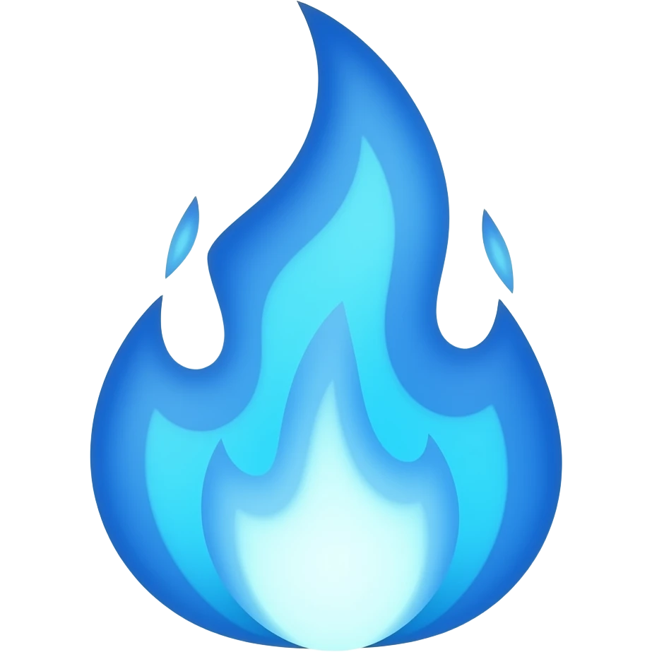 Blue fire emoji