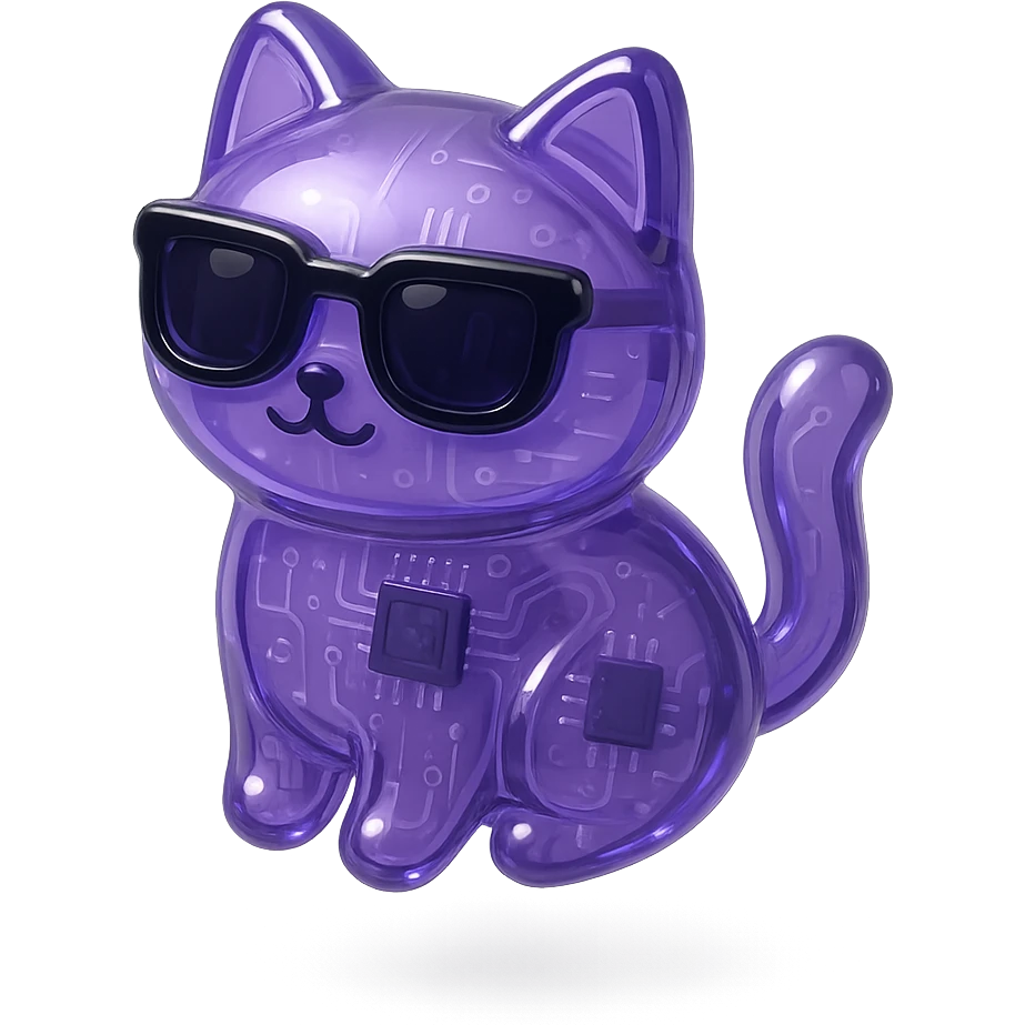 Cat wearing sunglasses emoji