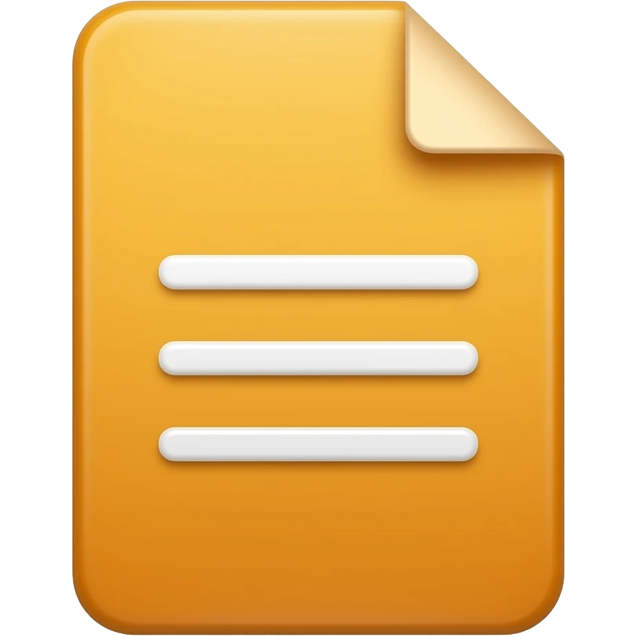 Orange spreadsheet document, three-quarter view emoji