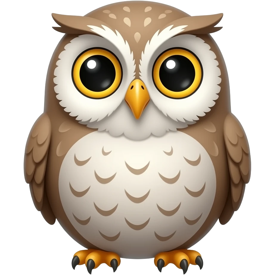 Smart fat owl emoji