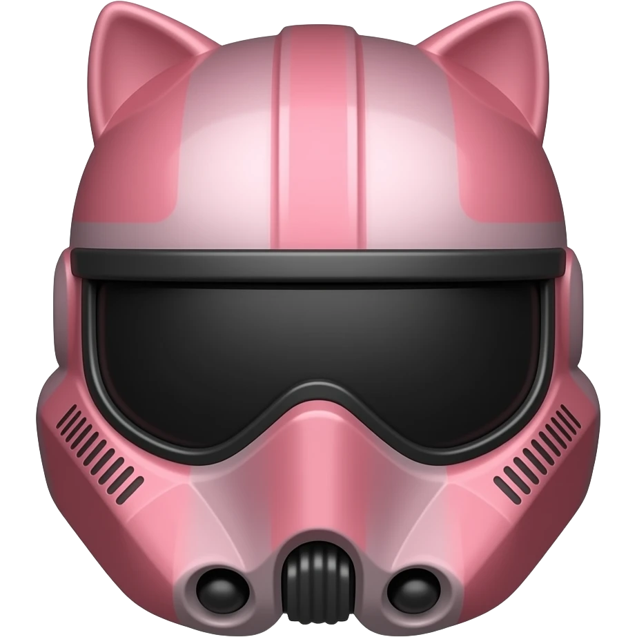 Pink cat ranger helmet emoji