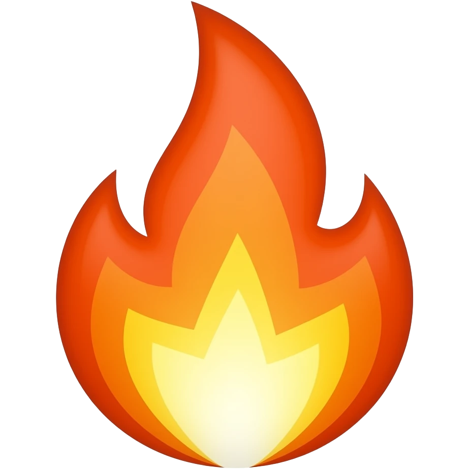 orange flame emoji