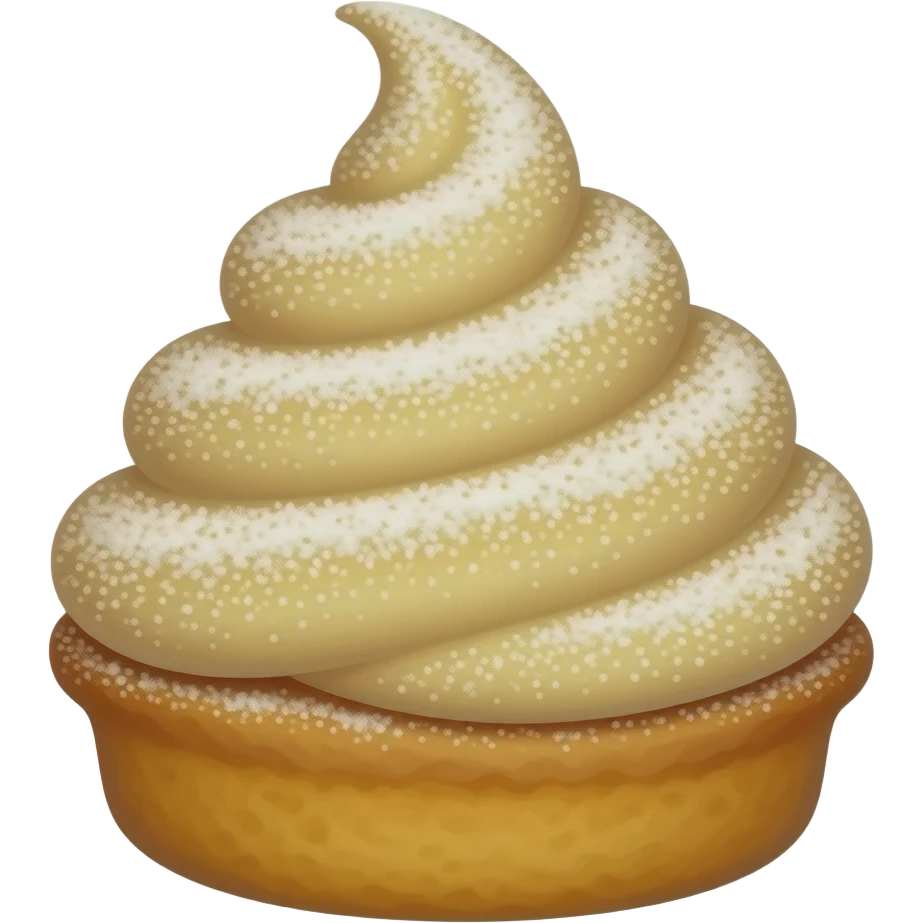 Funnel cake with powder sugar emoji
