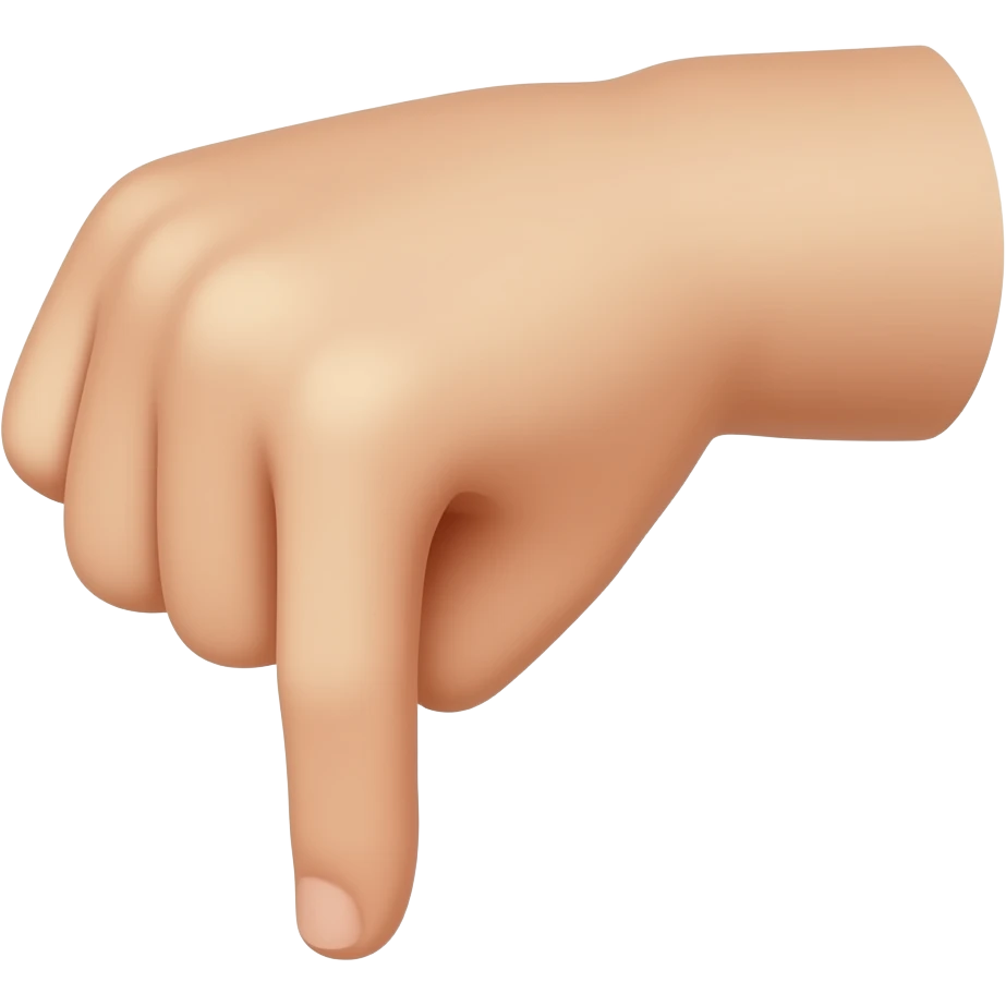middle finger down emoji