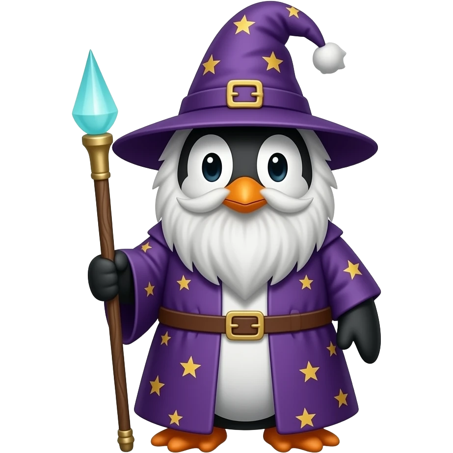 Penguin Wizard emoji