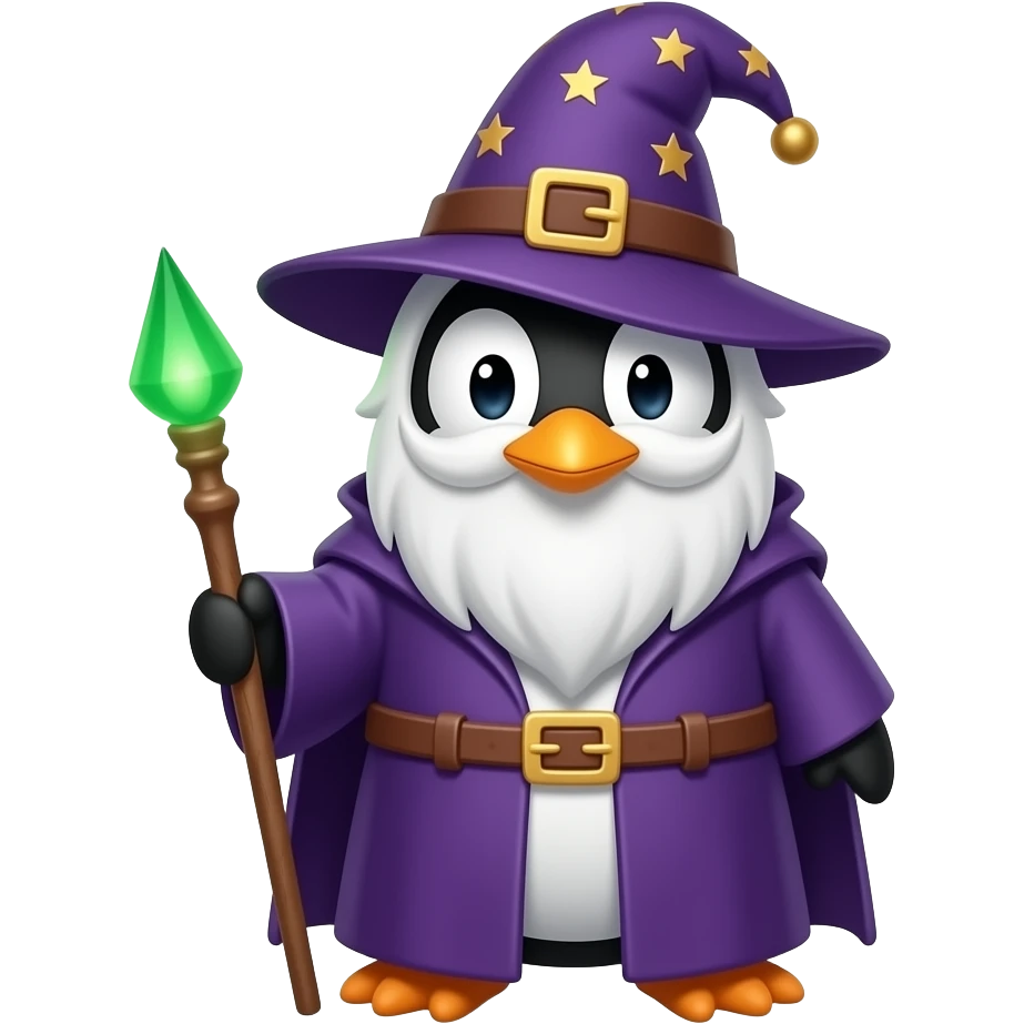 Penguin Wizard emoji