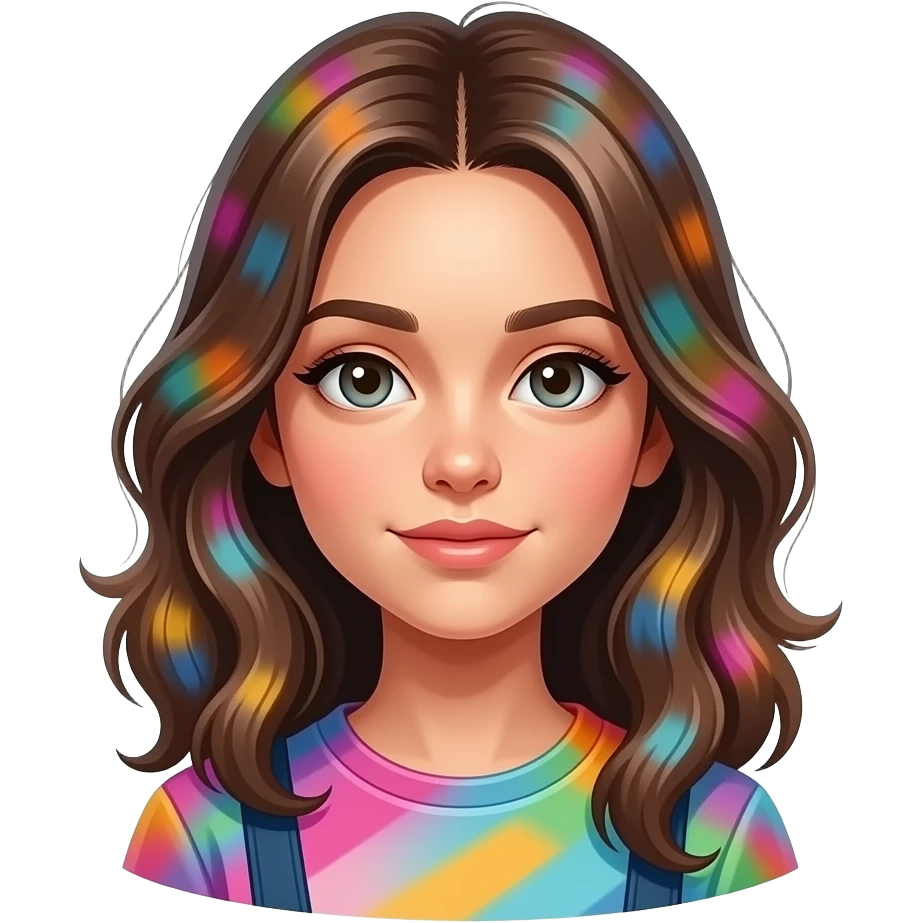 Mural girl emoji