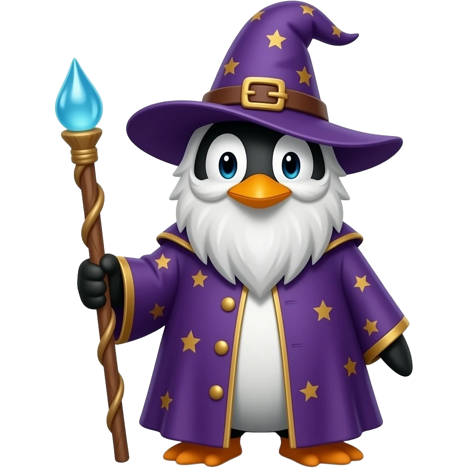 Penguin Wizard emoji