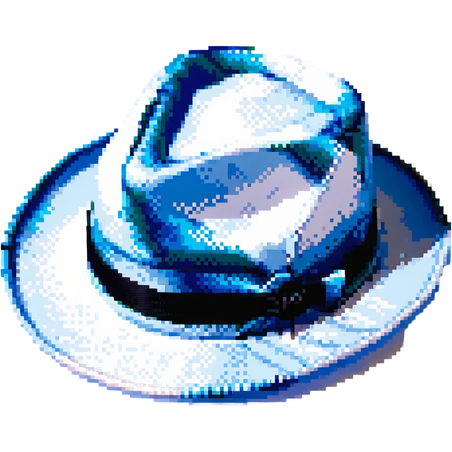 Синяя панамка со шнурком, no background emoji