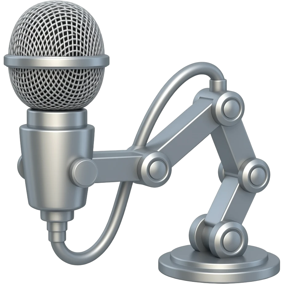 modern microphone with a mecanical arm emoji