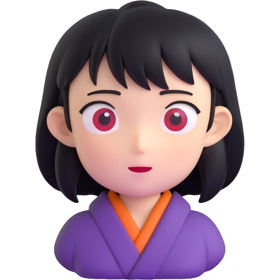 Japanese anime inspired character with exaggerated features emoji