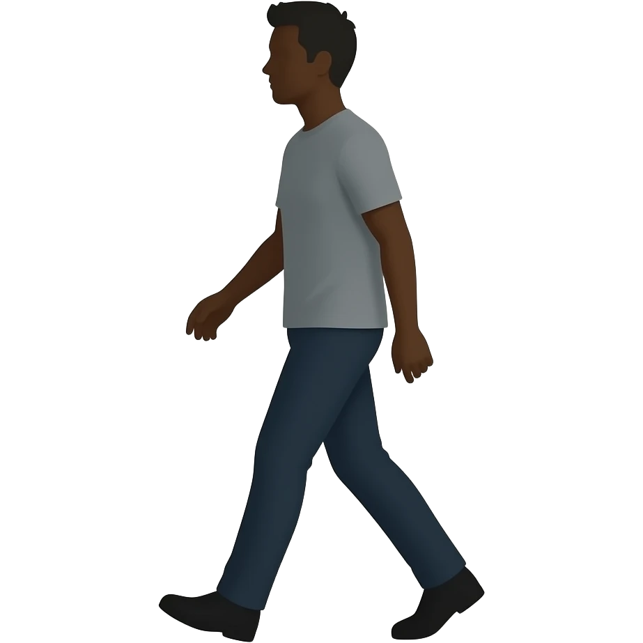 Siluete ot person walking left emoji