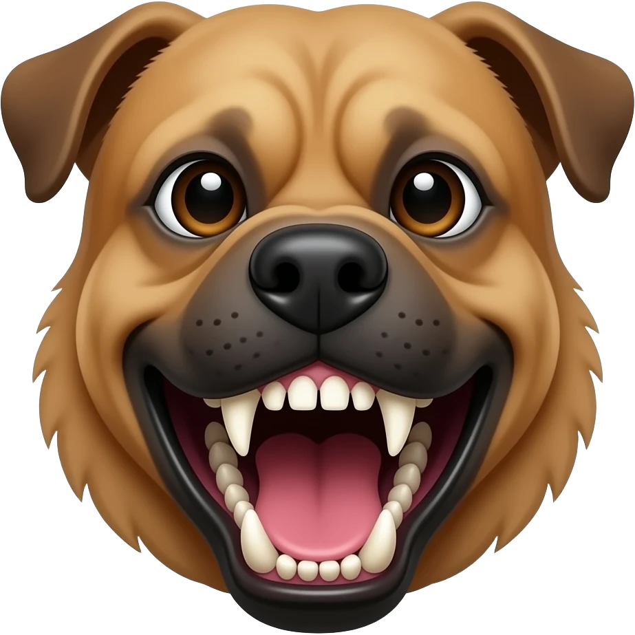 собачья пасть как отдельная часть тела с огромными клыками emoji