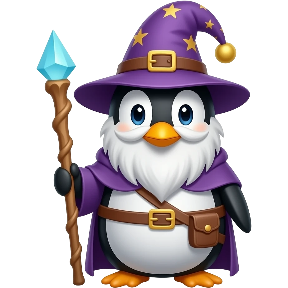 Penguin Wizard emoji