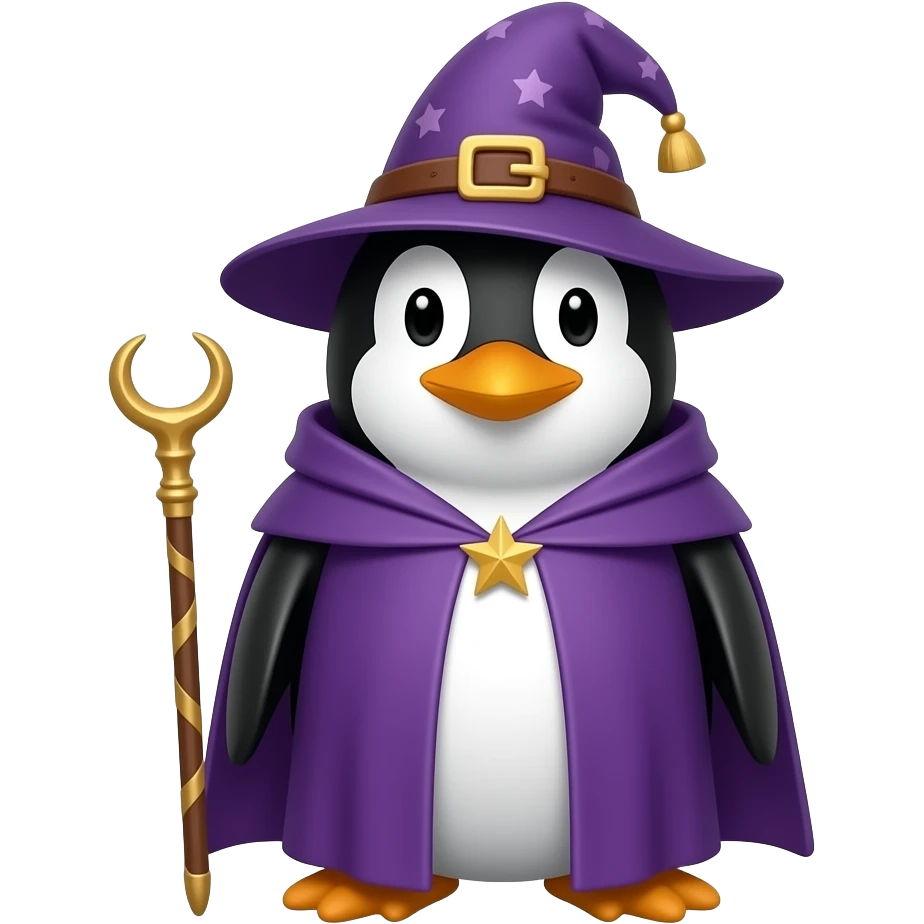 Penguin Wizard emoji