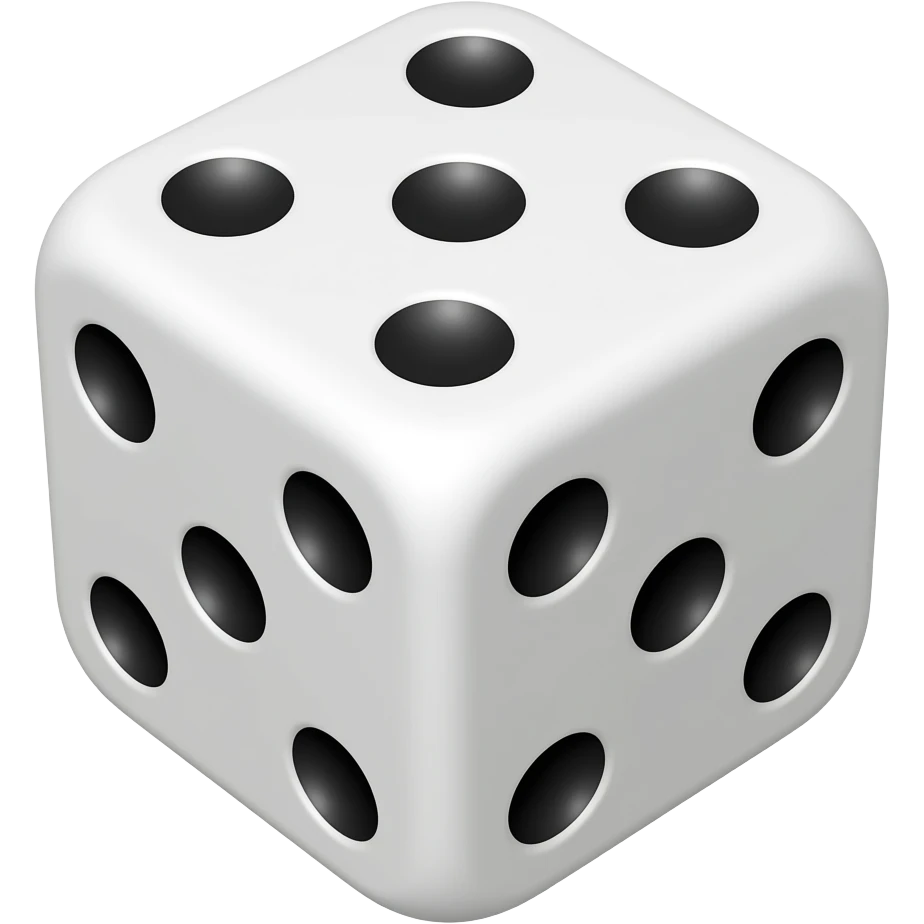 The white game dies emoji