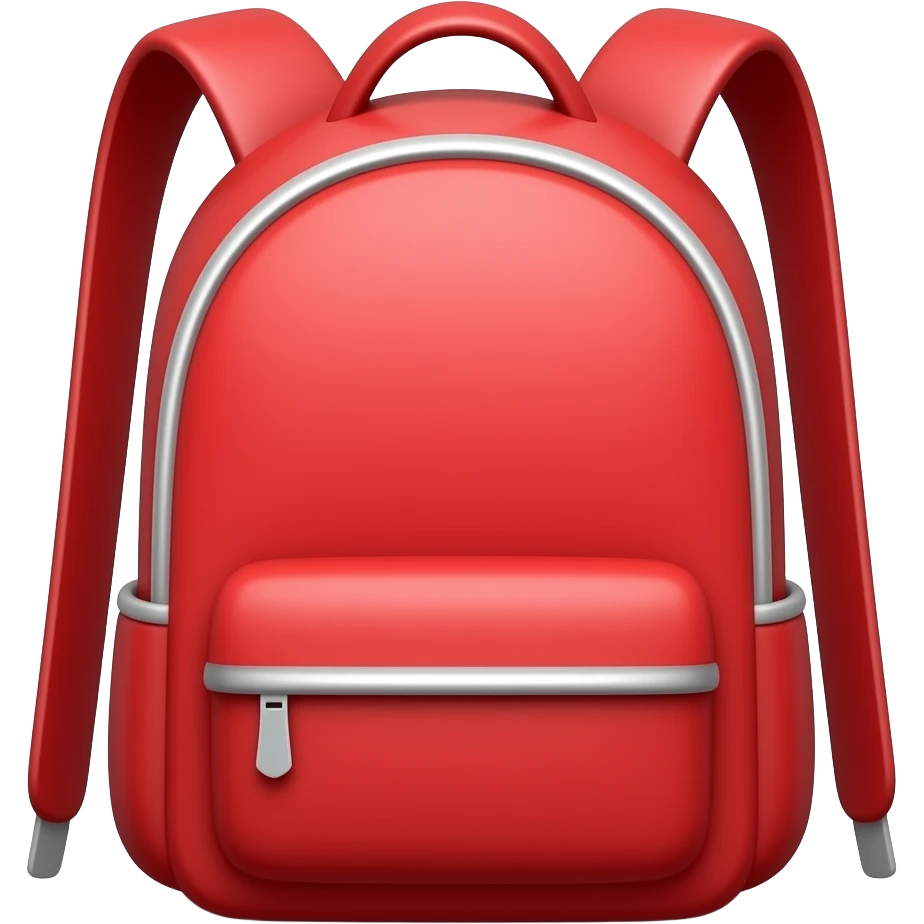 school backpack red emoji
