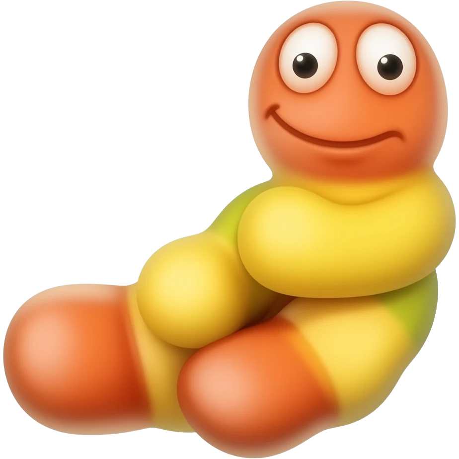 Gummy Worm candy emoji