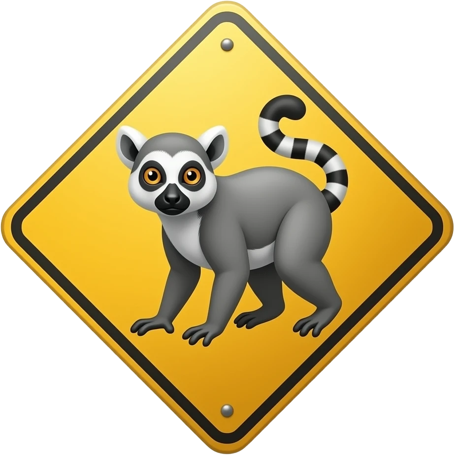 Crossing lemur sign emoji | AI Emoji Generator