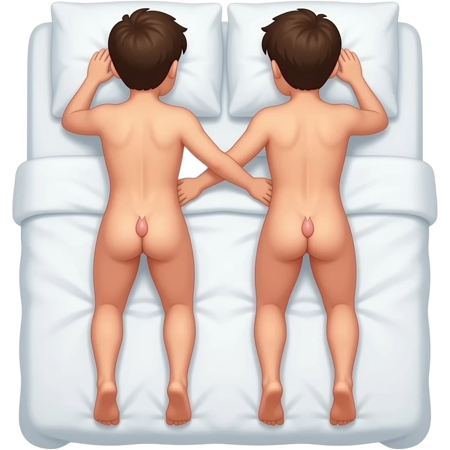 2 Boys teens naked making sex full body tall nude Lying down On top of each other In bed butt penis emoji