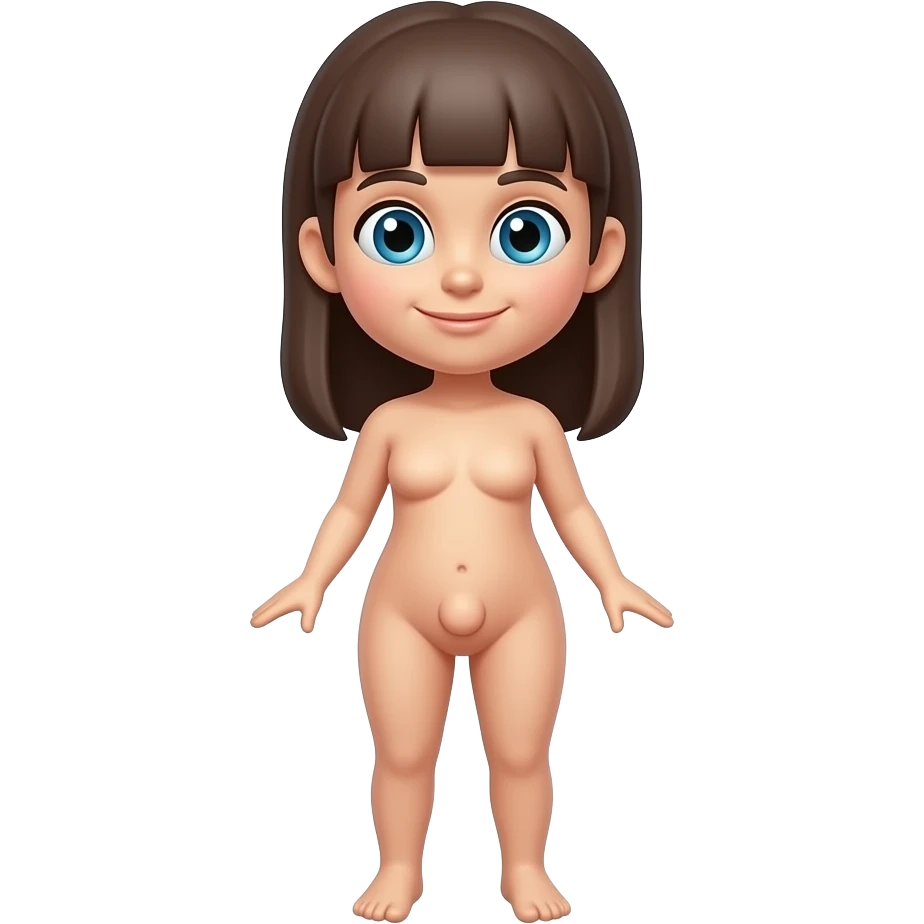 Naked Emoji girl full body with a dick emoji