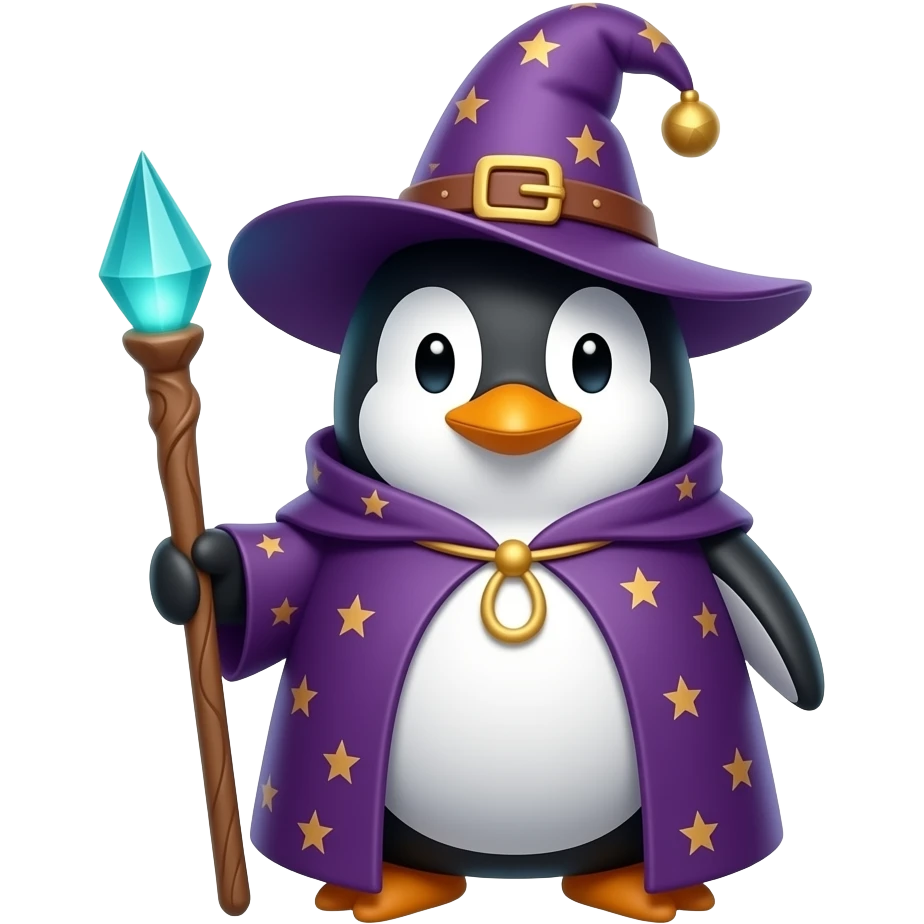 Penguin Wizard emoji