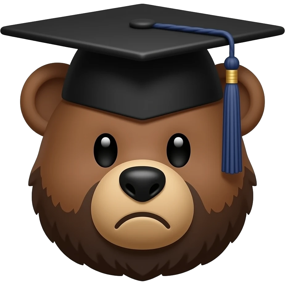 the dropout bear from kanye west, make him appear as it did in his album graduation emoji