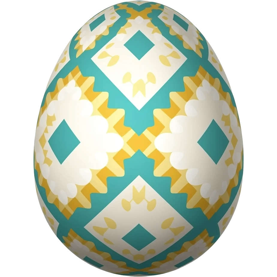 Easter egg, pattern, symmetry emoji