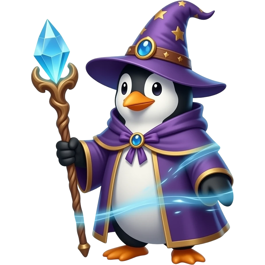 Penguin Wizard emoji