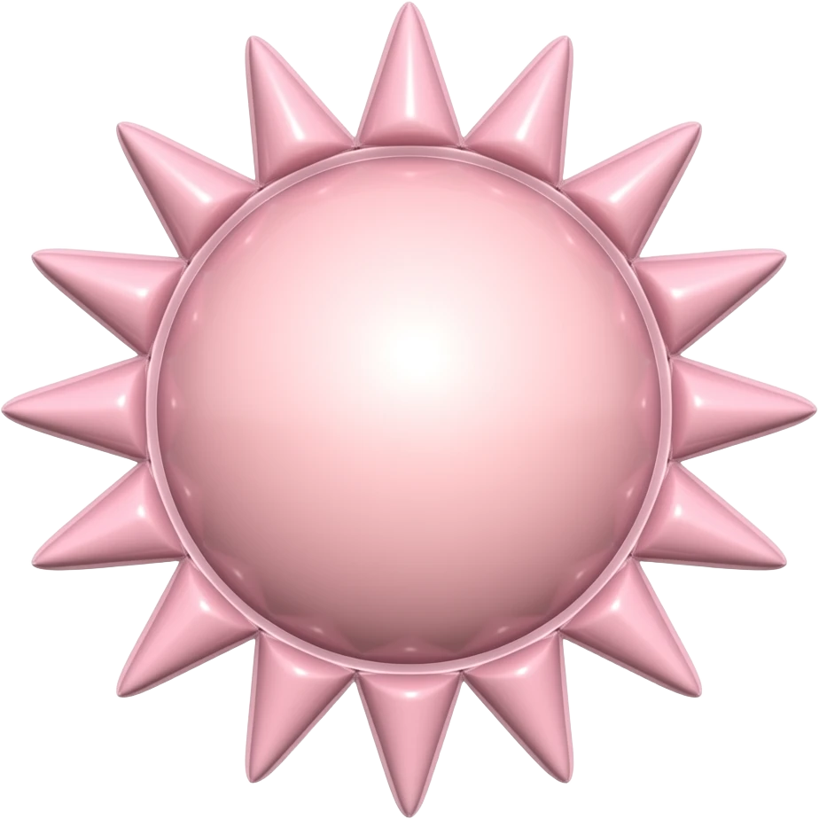 light-pink inflatable sun emoji