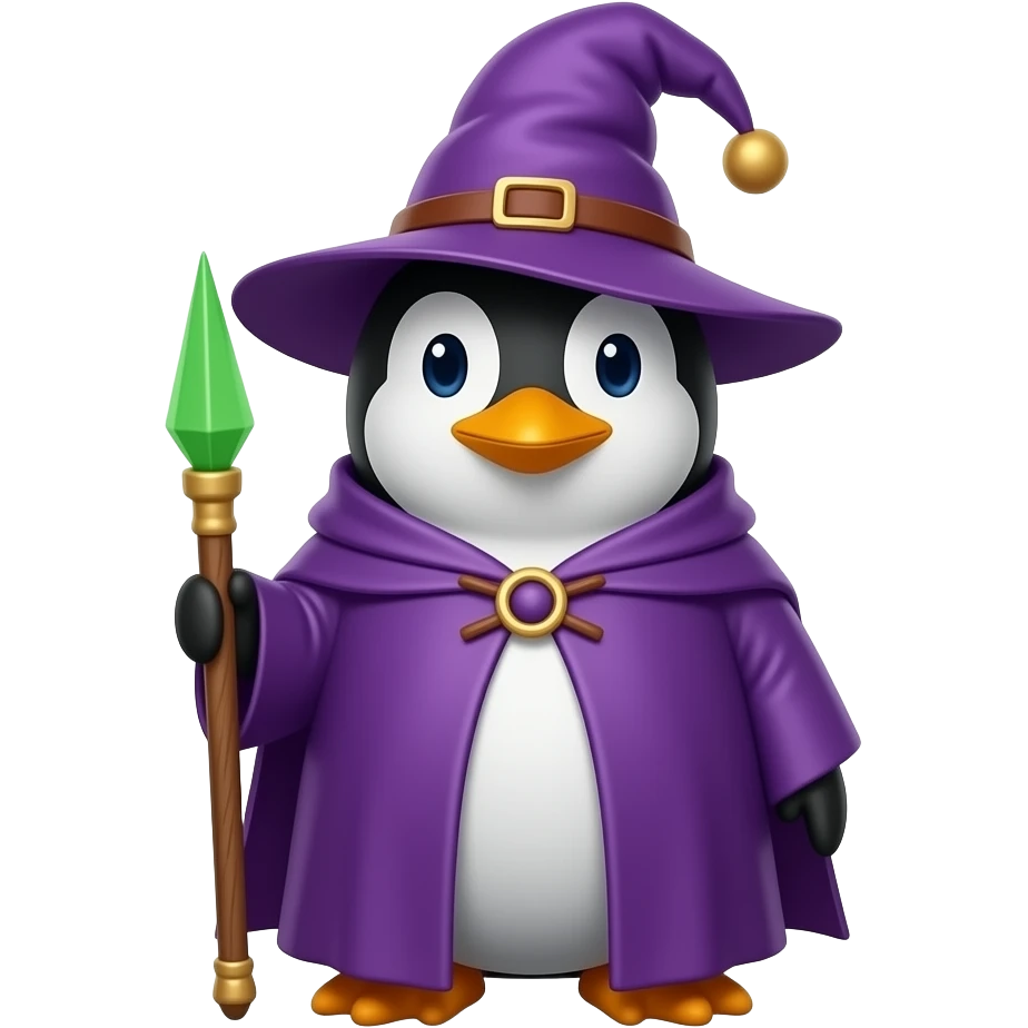 Penguin Wizard emoji