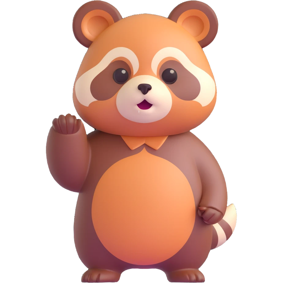 cute tanuki, standing  emoji