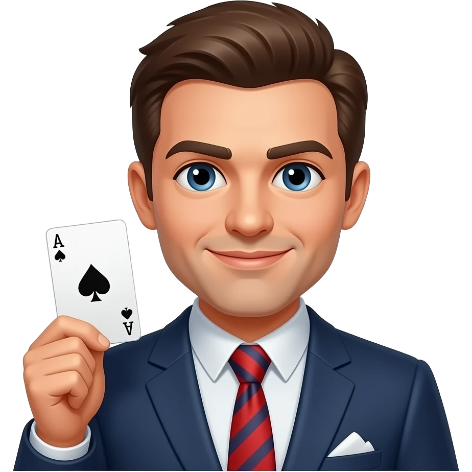 man holding the ace of spades card emoji