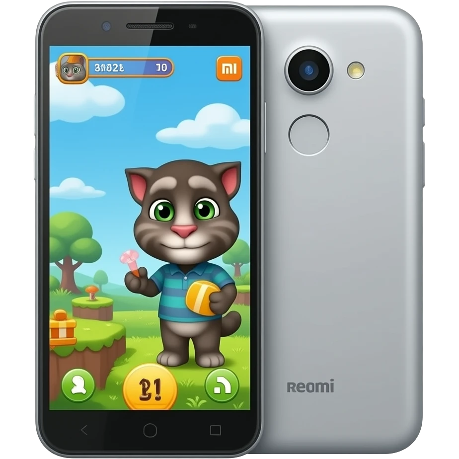 Xiaomi Redmi 3S in the Talking Tom emoji