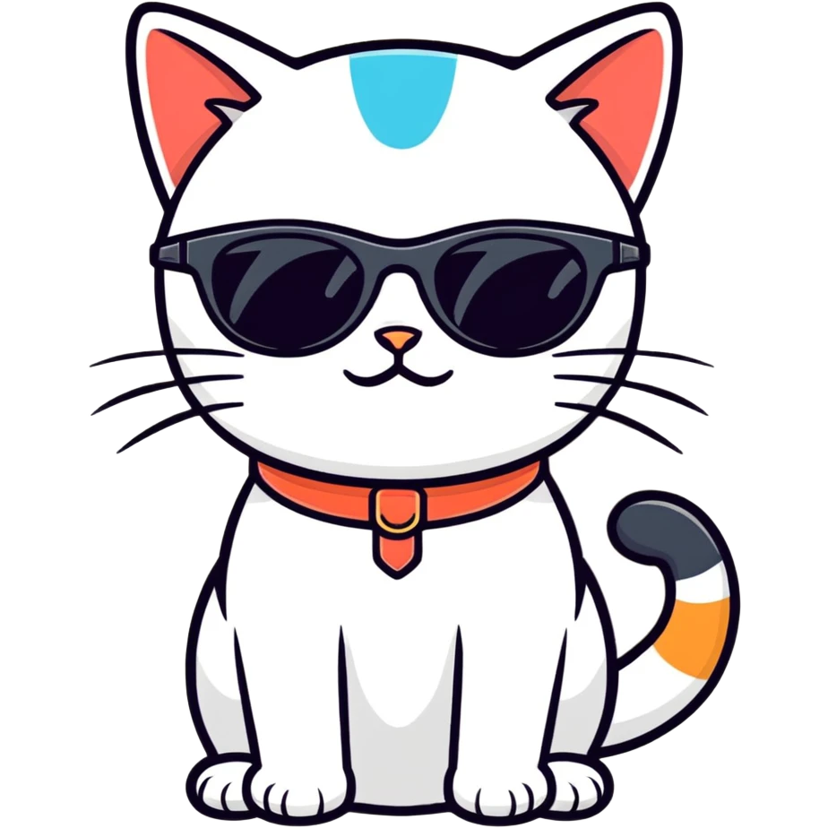 Cat with sunglasses emoji