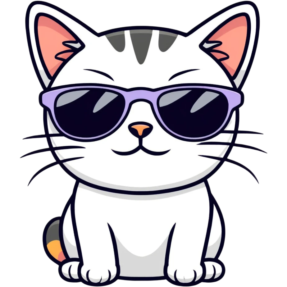 Cat with sunglasses emoji
