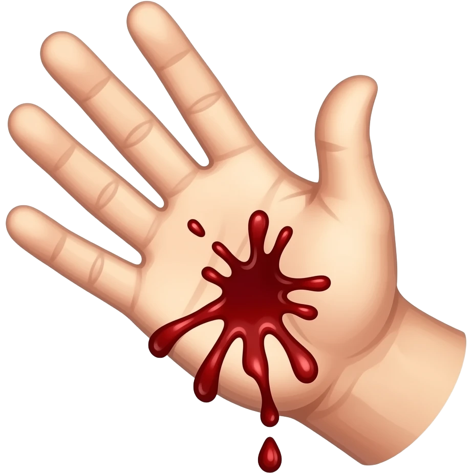 Blood squirting emoji