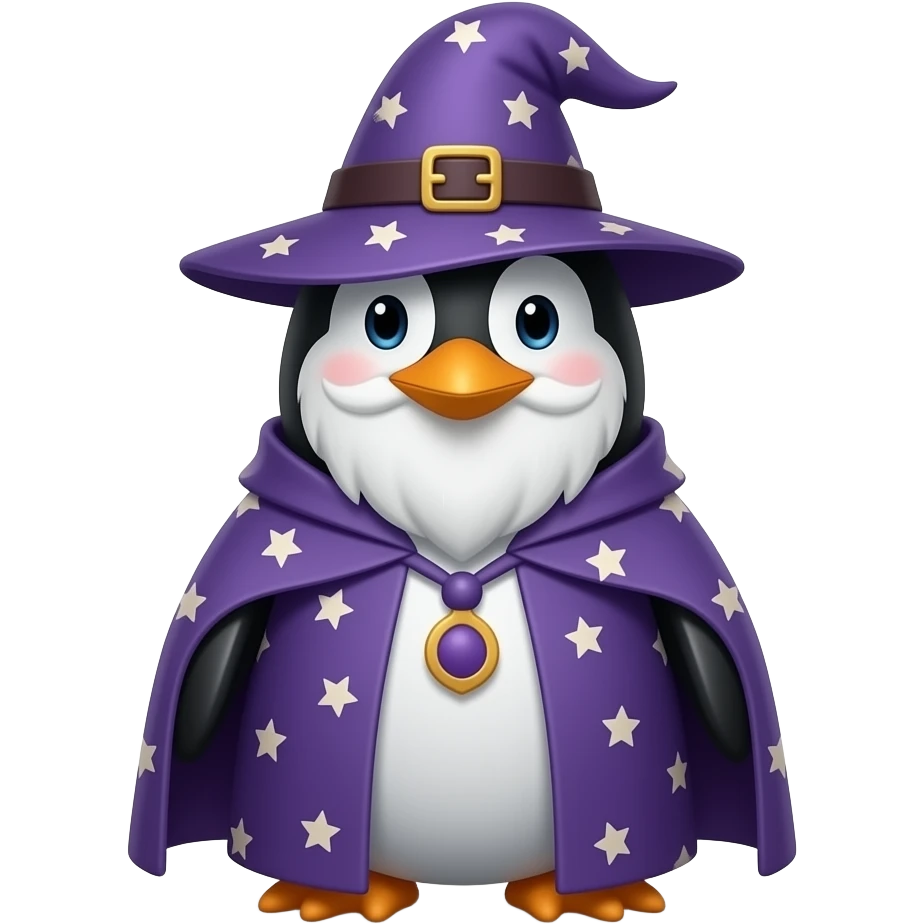 Penguin Wizard emoji