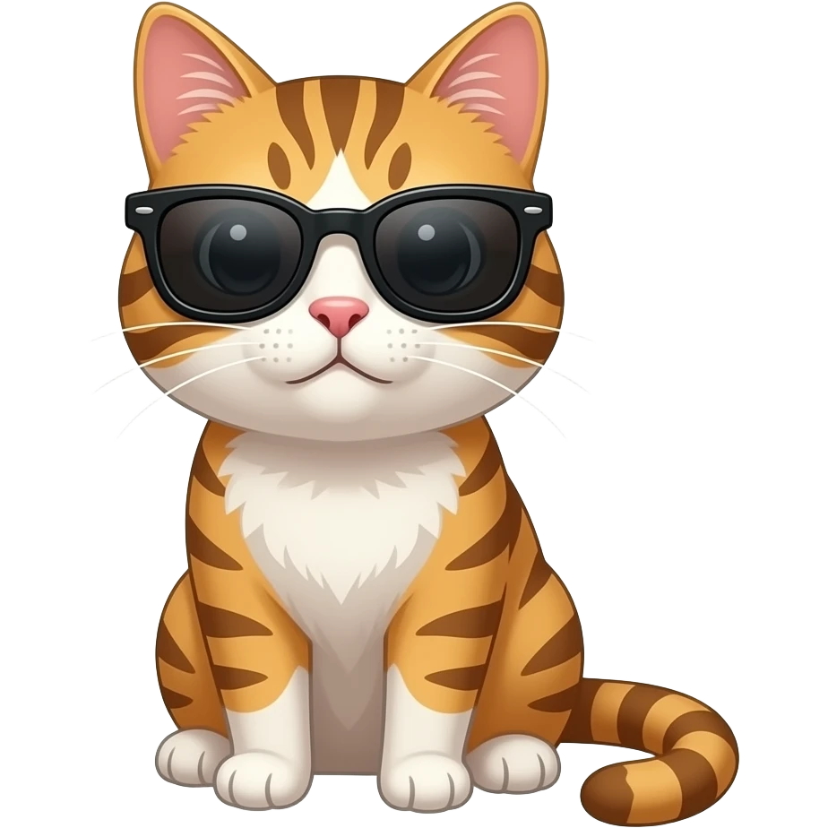 Cat wearing sunglasses emoji