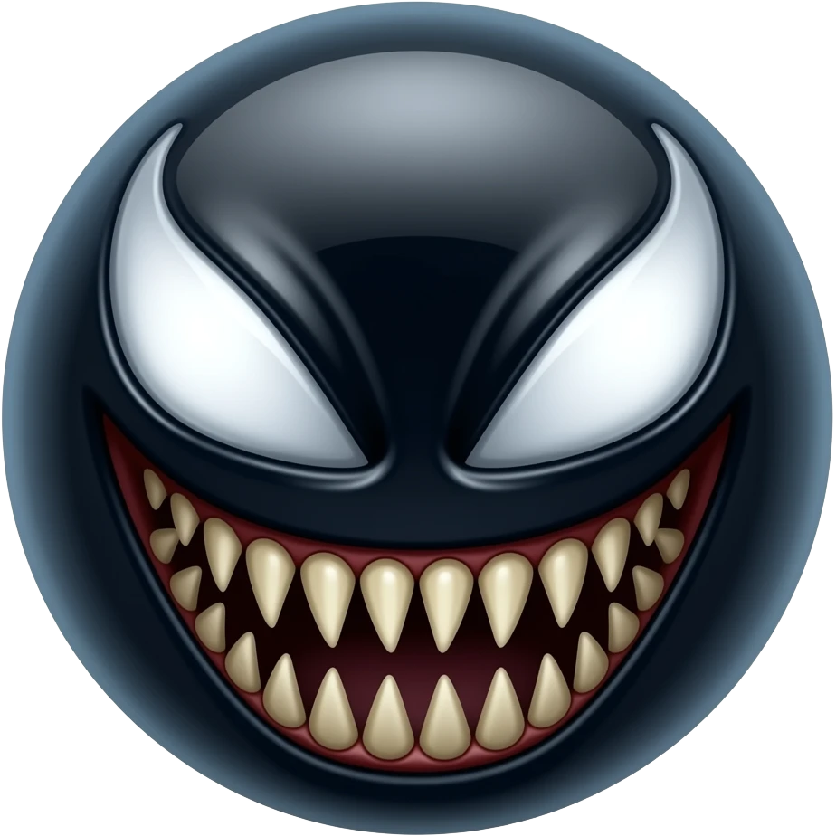 Venom round face emoji