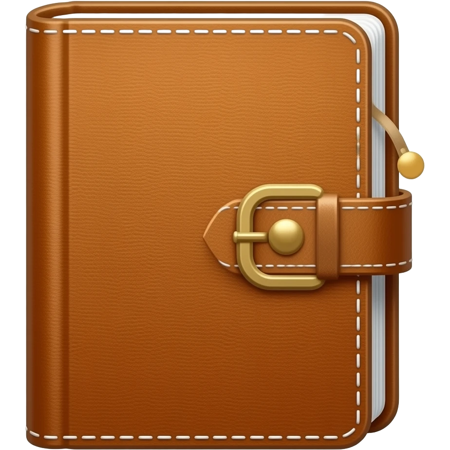 Realistic pale-brown leather hardcover journal with fine grain texture ...