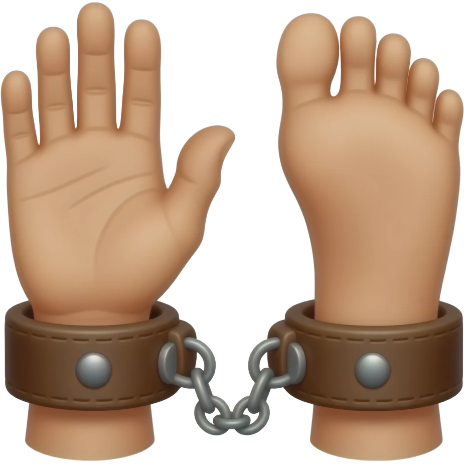 2 Hand und fussfessel leder emoji